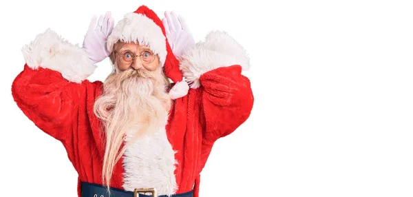 Alter Älterer Mann Mit Grauen Haaren Und Langem Bart Traditionellem — Stockfoto