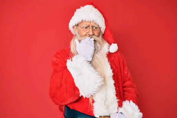 Alter Älterer Mann Mit Grauen Haaren Und Langem Bart Traditionellem — Stockfoto