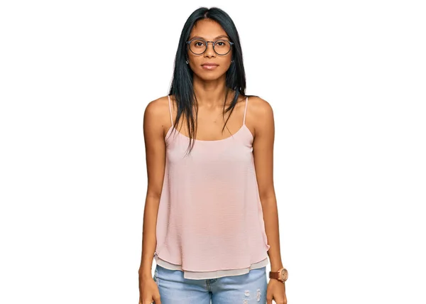 Young African American Woman Wearing Casual Clothes Glasses Looking Sleepy — Stock Photo, Image