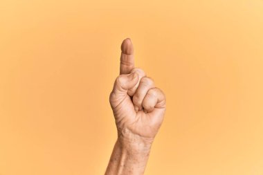 Beyazların kıdemlisi sarı arka planı devrediyor. İşaret parmağı kullanarak bir numarayı sayıyor. Fikir ve anlayış gösteriyor. 