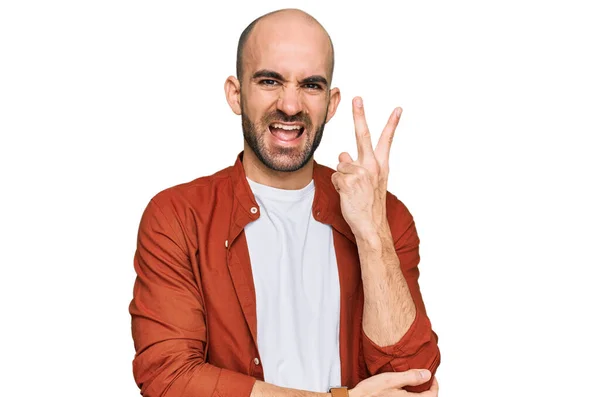 Young Hispanic Man Wearing Casual Clothes Smiling Happy Face Winking — Stock Photo, Image