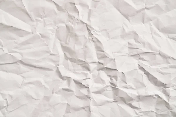 White Crumpled Paper Texture Wrinkles Damaged Torn Sheet — Stock Photo, Image