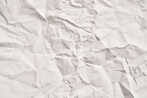 White Crumpled Paper Texture Wrinkles Damaged Torn Sheet — Stock Photo, Image