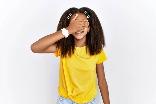 Young African American Girl Standing White Isolated Background Smiling Laughing — стоковое фото