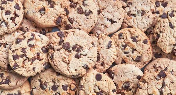 Домашнє Шоколадне Печиво Чіпсами Традиційні Смачні Солодощі Печиво — стокове фото