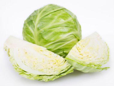 Beyaz üzerine taze lahana