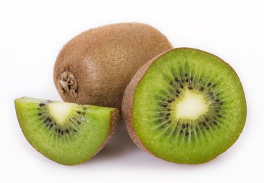 beyaz üzerine taze kivi