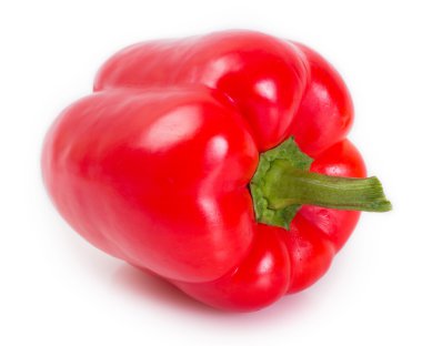 Beyaz üzerine taze biber