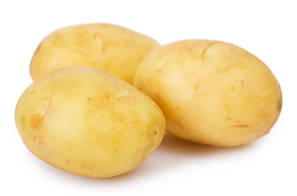 Potatis på vit — Stockfoto