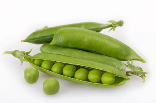 Green pea on white — Stock Photo, Image