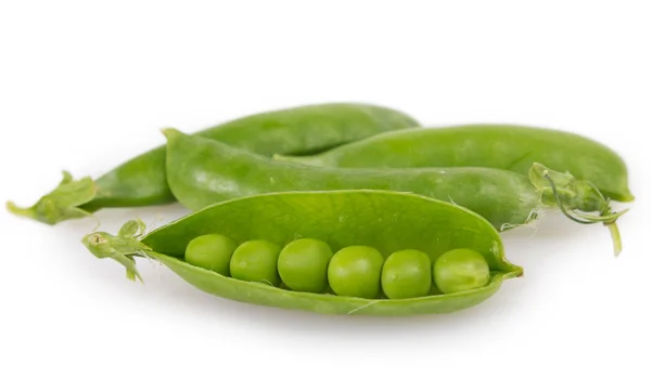 Green pea on white — Stock Photo, Image