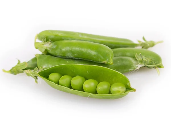 Green pea on white — Stock Photo, Image