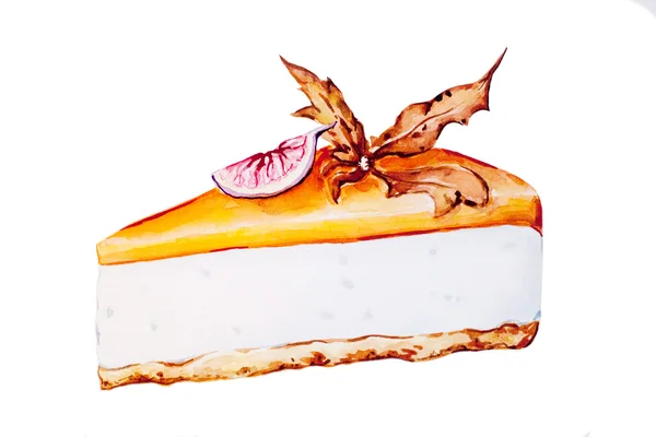 Cheesecake con gelatina di albicocche — Foto Stock