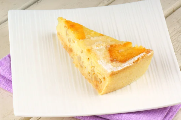 Slice of Neapolitan Pastiera tart — Stock Photo, Image