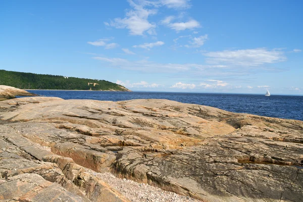 Fiume San Lorenzo vicino a Tadoussac in Canada — Foto Stock