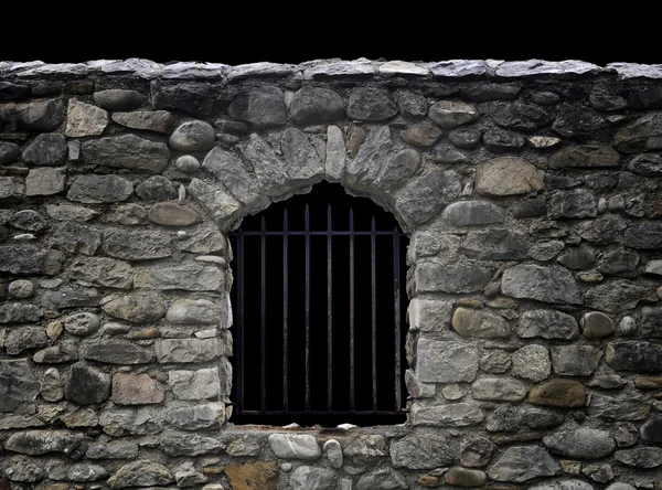 Karanlıkta taş duvar — Stok fotoğraf