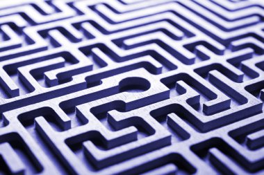 Labirent, mavi ışık