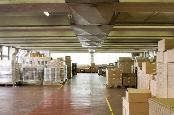 Warehouse, industrial interior — Stock Photo, Image