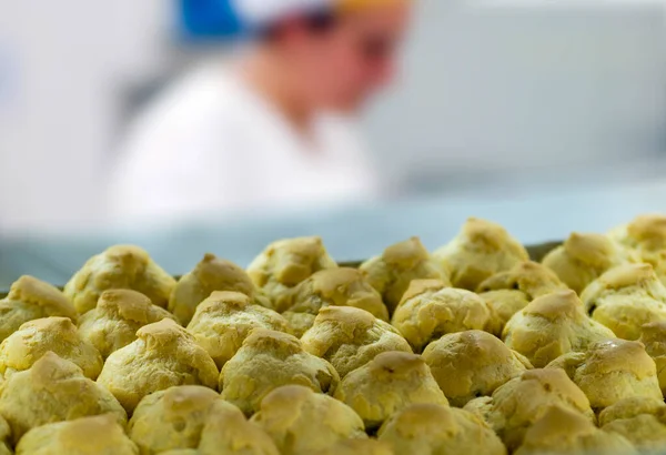 Produção Profissional Pastelaria Laboratório Padaria — Fotografia de Stock