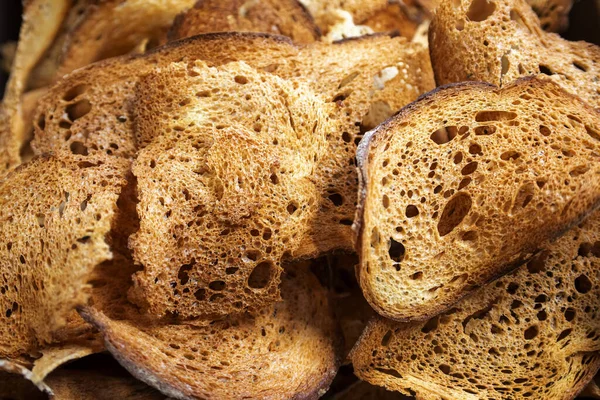 Cienkie Plasterki Tostowego Chleba Tekstura Żywności — Zdjęcie stockowe