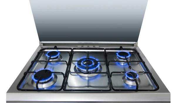 Kitchen gas flames — Stock Photo, Image