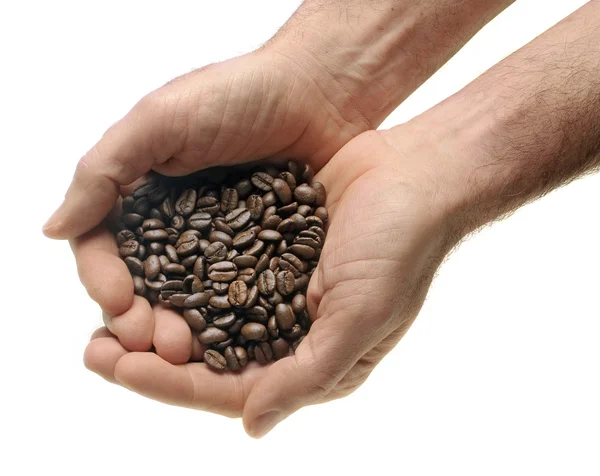 Man hands and coffee — Stock Photo, Image