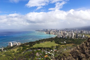 Honolulu City, Oahu havadan görünümü