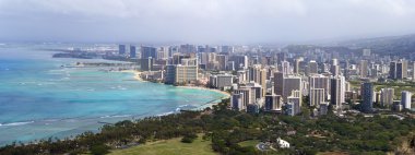 Honolulu City, Oahu havadan görünümü