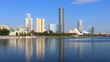 Yekaterinburg şehir gökdelenler panorama