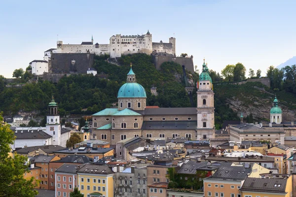 Telhados de Salzburgo vista aérea — Fotografia de Stock