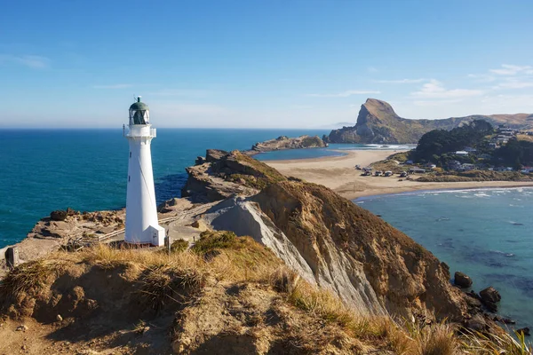 Castlepoint Leuchtturmlandschaft Nordinsel Neuseeland — Stockfoto