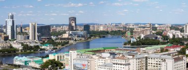 Yekaterinburg city aerial view clipart