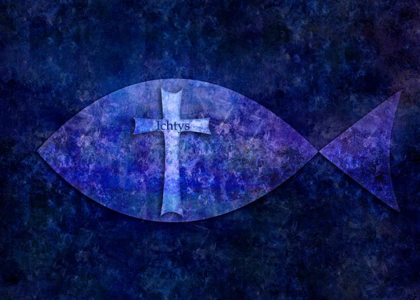 Ichtys Christian symbol — Zdjęcie stockowe