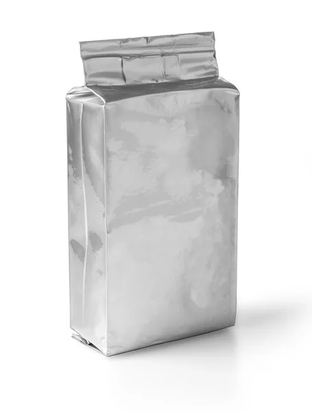 Saco de alumínio no branco — Fotografia de Stock