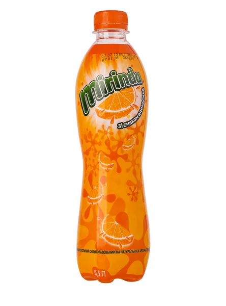 Botella de plástico Mirinda — Foto de Stock