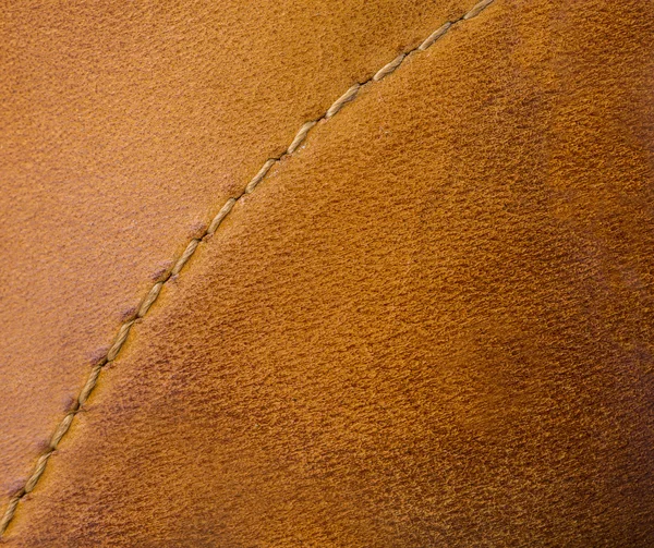 Bliska brązowy skórzany — Zdjęcie stockowe