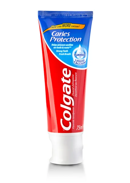 Colgate dentifricio su bianco — Foto Stock