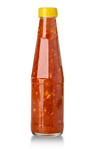 Salsas en botellas de vidrio — Foto de Stock
