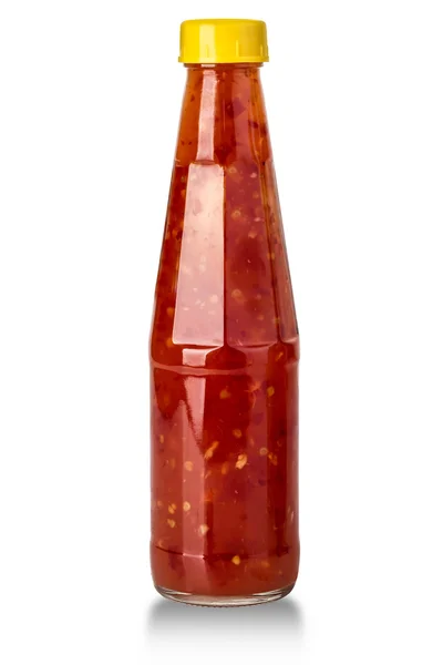 Salse barbecue in bottiglie di vetro — Foto Stock