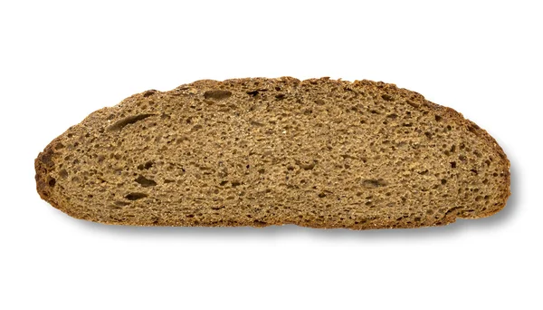 Chleb żytni, na białym tle — Zdjęcie stockowe