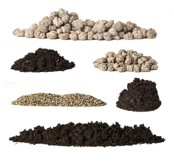 Set pile of soil — Stock Image Set pile of soil Stock Photo