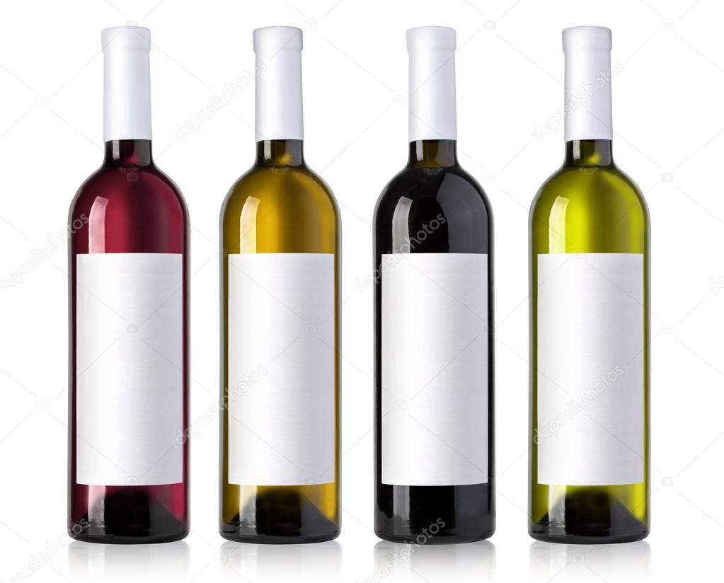 White Wine Bottle Graphic