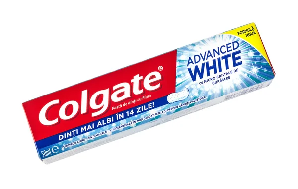 Pasta do zębów Colgate na biały — Zdjęcie stockowe