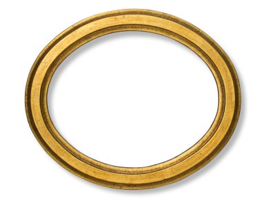 eski oval resim çerçevesi ahşap