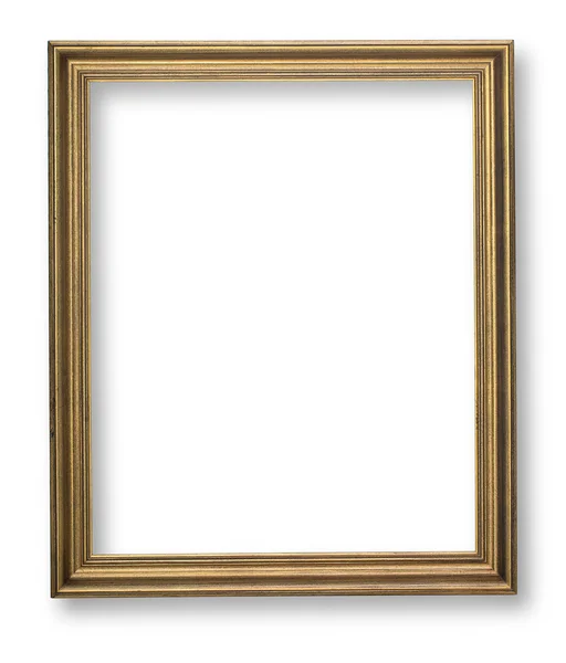 Wooden frame on white background Stock Photo