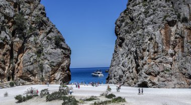 Kanyon ve sahil Sa Calobra, İspanya