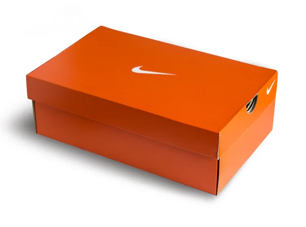 Rudé Nike boty box — Stock fotografie