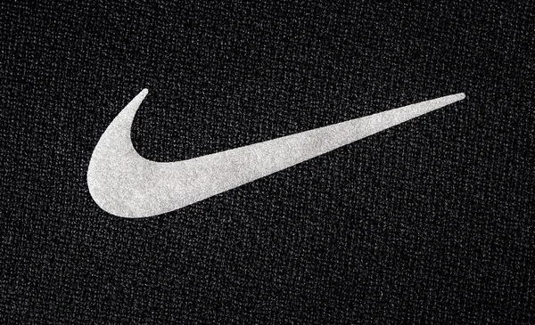 Spor markası Nike logosu kadar kapatın — Stok fotoğraf