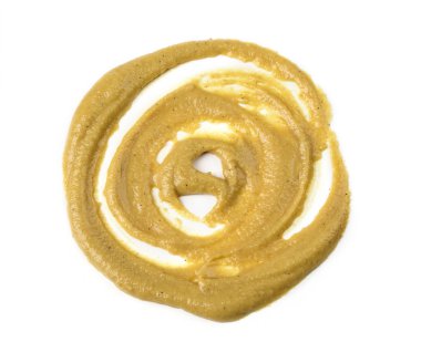 Hardal beyaz üzerine izole 