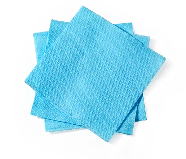 孤立的蓝色餐巾 — 图库照片